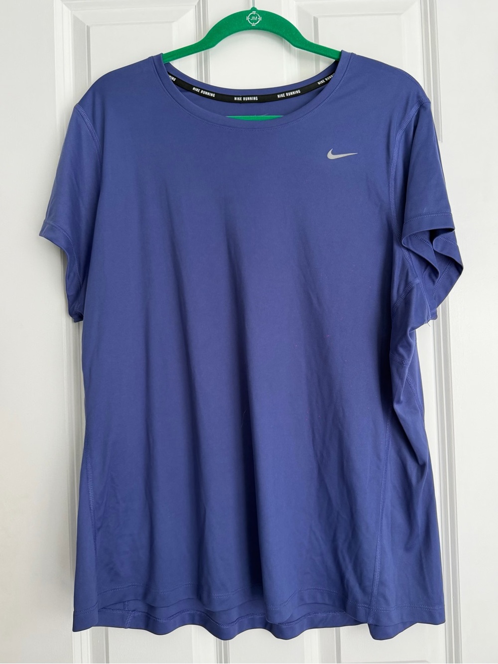 Nike Womenโs Dri Fit Running Top T-Shirt Purple Blue Plus Size 2X Relaxed Fit
